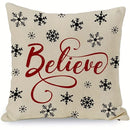 Ljojo Merry Christmas Winter Tree Snowflake Pillow Cover for Sofa Bedroom Car