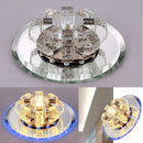 Ljojo Luxury Crystal Round LED Ceiling Light for Hallway and Kitchen