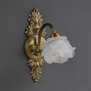Copper Wall Lamp Medieval Style Bedroom Living Room Bedside LED Lighting Retro Flower Ljojo