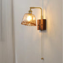 Ljojo Medieval Style Walnut Wall Lamp for Master Bedroom Living Room Study Dining Room