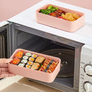 Ljojo 1440ml Double-Layer Bento Lunch Box with Cutlery - Microwave Safe