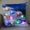 Ljojo LED Xmas Throw Pillows 18x18 inch - Cartoon Christmas Decoration