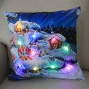 Ljojo LED Xmas Throw Pillows 18x18 inch - Cartoon Christmas Decoration