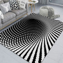Ljojo 3D Optical Illusion Entrance Carpet: Trippy Living Room Rug for Hallway, Bedroom, Bathroom