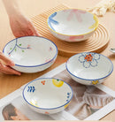 Ljojo 5 Inch Ceramic Bowl Set for Vegetables, Soup, Eggs, Air Fryer, Salad, Noodles