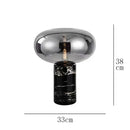 Ljojo Marble Desk Lamp with Glass Ball Lampshade - Postmodern Minimalist Designer Style