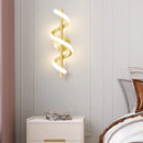 Ljojo LED Pendant Light: Modern Bedroom Hanging Lamp Fixture - Gold Black