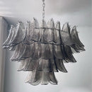 Franch Murano Gray Glass Shell LED Chandelier Lamps for Home Decor by Ljojo