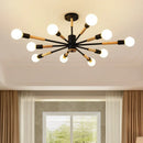 220V 110v Modern LED Ceiling Lights with E27 Bulb Lampshades by Ljojo Wood Livingroom Bedroom Surface Mounted