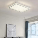 Ljojo LED Crystal Ceiling Lamp Modern Square Dimmable Dining Room Fixture