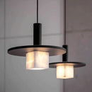 Modern Minimal Art LED Marble Square Chandelier Hanging Lamp for Home Decor by Ljojo