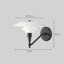 Ljojo LED Glass Wall Lamp - Nordic Design Bedroom Lighting - Replaceable Bulb