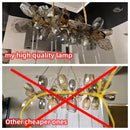 Ljojo Luxury Villa Glass Shades LED G9 Chandelier Living Room Stairs Art Metal Chandelier