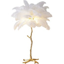 Ljojo Feather Floor Lamp: Luxury Standing Tree Light for Bedroom & Living Room Decoration