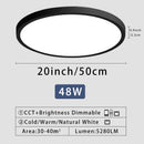 Ljojo 20" Smart LED Large Ceiling Light with APP Remote Control for Bedroom & Living Room