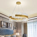 Ljojo Luxury Crystal Chandelier: LED Stainless Steel Pendant Lamp for Home Decor