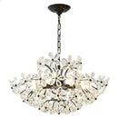 Black Crystal Pendant Light French Retro Glass Fixture for Bedroom by Ljojo