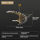 European Firework LED Chandelier for Living Room | Ljojo Pendant Lamp with Loft Hanging Lustre Fixtures