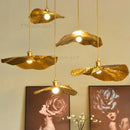 Ljojo Zen Lotus Leaf Pendant Iron Art Tea Table Light Fixture Zen Intention Decor
