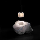 Modern Minimal Art LED Marble Square Chandelier Hanging Lamp for Home Decor by Ljojo