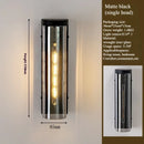 Nordic Glass Wall Lamp LED Fixture Stylish Lighting for Bedroom Living Room - Ljojo