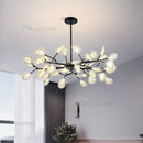 Ljojo Branch Firefly Ceiling Chandelier LED Hanging Lamp Modern Home Decor Nursery Design