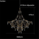 LED Crystal Chandelier: Romantic Starry Living Room Lighting by Ljojo