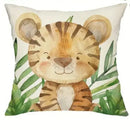 Jungle Animals Cartoon Print Pillowcase by Ljojo - Sofa, Bedroom, Car Cover