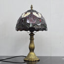 American Tiffany Style Tulip Table Lamp Stained Glass Living Room Night Light - Ljojo
