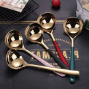 Ljojo Long Handle Soup Spoon - Stainless Steel Cutlery Dinnerware