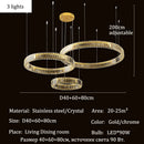Crystal LED Chandelier with Remote Control for Villa Staircase | Ljojo Luxurious Hollow Design