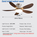 Modern LED Ceiling Fan with Remote Control: Resin Light for Home, Bedroom, Living Room - Ljojo