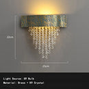 Blue Tiger Stripe LED Ring Ceiling Chandelier - Luxury Art Deco Brass Crystal Light by Ljojo