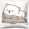 Cartoon Cute Mocha Mochi Peach Cat Pillow Case - Ljojo Home Decor