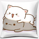 Cartoon Cute Mocha Mochi Peach Cat Pillow Case - Ljojo Home Decor