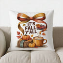 Autumn Plaid Pumpkin Pillow Cover - Ljojo Decorative Throw Cushion for Sofa, Bedroom, Car