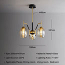 Nordic LED Chandelier Retro Glass Design Lighting Fixtures for Living Room by Ljojo