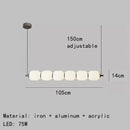 Minimalist Glass Chandelier Pendant Lamp for Bedroom Living Room by Ljojo