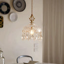 French Retro Glass Hanging Light LED Chandelier Indoor Luxury Art Bedroom Bar Restaurant Pendant Lamp