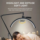 Ljojo Half Moon Lamp with Wheel 20inch 36W LED Floor Stand Light Adjustable Height
