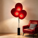 Nordic Style Red Fabric Floor Lamp LED Standing Light for Living Room by Ljojo