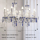 K9 Crystal Chandelier Pendant Light - Elegant White E14 LED Luxury Home Decor by Ljojo