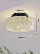 French Retro Medieval Cream Glass Ceiling Lights LED E27 Home Decorative Ceiling Lamp Ljojo