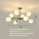 Modern Nordic Cream Chandelier Pendant Light for Living Room Bedroom by Ljojo