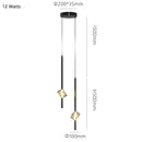 Ljojo Crystal Pendant Light Fixture Modern Vertical Hanging Lamp for Bedroom Dining Room
