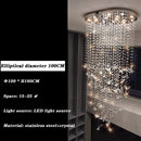 K9 Crystal Staircase Light Long Chandelier for Living Room by Ljojo