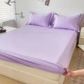 Ljojo 100% Cotton Fitted Sheet & Pillowcase Set, White, 180x200, 3Pcs