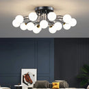 Ljojo LED Glass Ball Chandelier: Luxury Nordic Ceiling Light for Home Decor
