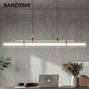 Ljojo Modern LED Pendant Light | Stylish, Minimalist Chandelier for Dining Room & Office