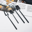 Ljojo 24-Piece Black Stainless Steel Cutlery Set Dishwasher Safe